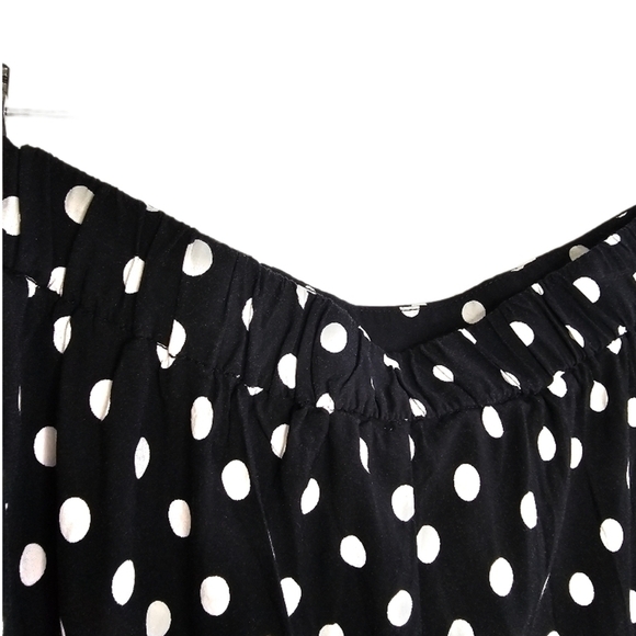 Lane Bryant polka dot hi lo midi a-line skirt black and white size 18/20 - Picture 6 of 11